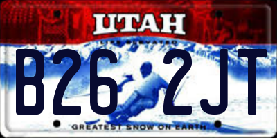 UT license plate B262JT