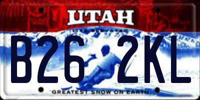 UT license plate B262KL