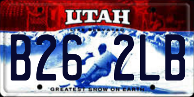 UT license plate B262LB