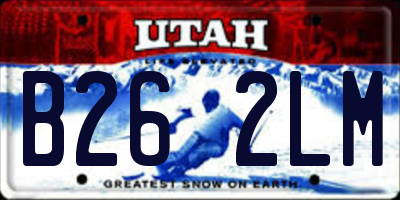 UT license plate B262LM
