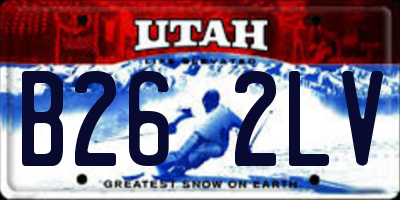 UT license plate B262LV