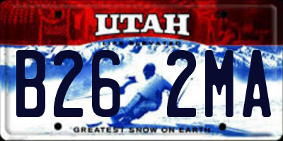 UT license plate B262MA