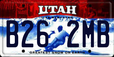 UT license plate B262MB