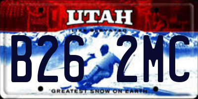 UT license plate B262MC