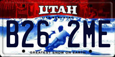 UT license plate B262ME