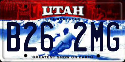 UT license plate B262MG