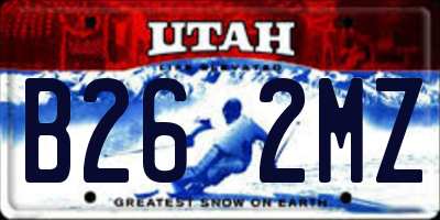 UT license plate B262MZ