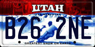 UT license plate B262NE