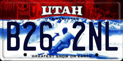 UT license plate B262NL
