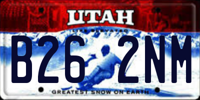 UT license plate B262NM