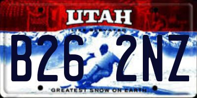 UT license plate B262NZ
