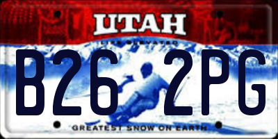 UT license plate B262PG