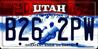UT license plate B262PW