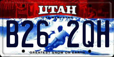 UT license plate B262QH