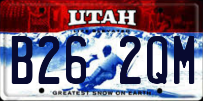 UT license plate B262QM