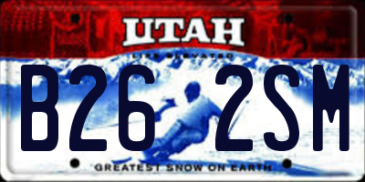 UT license plate B262SM