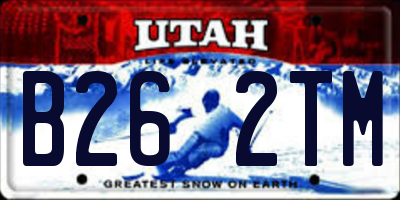 UT license plate B262TM