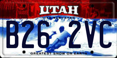 UT license plate B262VC