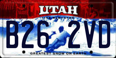 UT license plate B262VD
