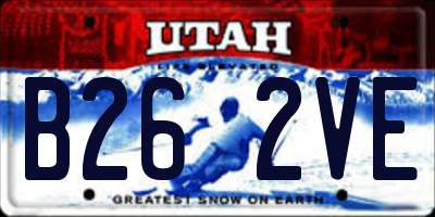 UT license plate B262VE