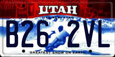 UT license plate B262VL
