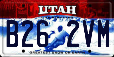 UT license plate B262VM