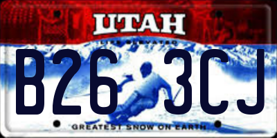 UT license plate B263CJ