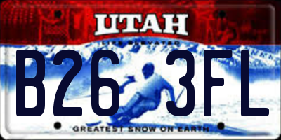 UT license plate B263FL
