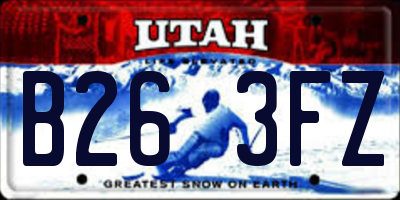 UT license plate B263FZ