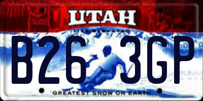 UT license plate B263GP