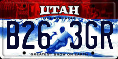 UT license plate B263GR