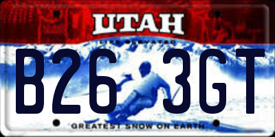 UT license plate B263GT