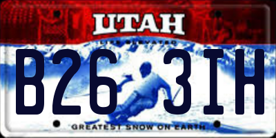 UT license plate B263IH