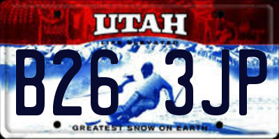 UT license plate B263JP