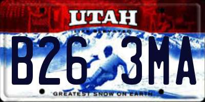 UT license plate B263MA