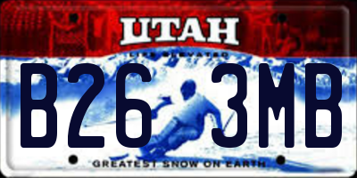 UT license plate B263MB