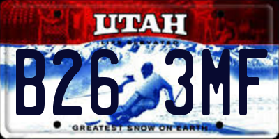 UT license plate B263MF