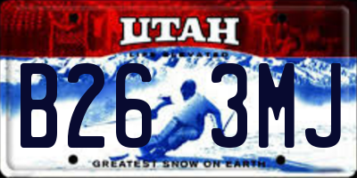 UT license plate B263MJ