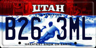 UT license plate B263ML
