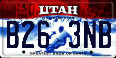 UT license plate B263NB