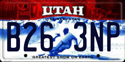 UT license plate B263NP