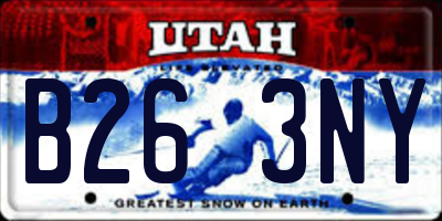 UT license plate B263NY