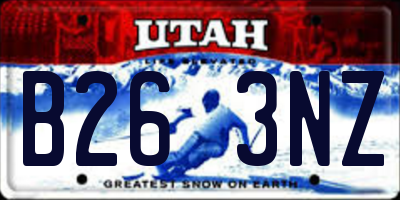 UT license plate B263NZ