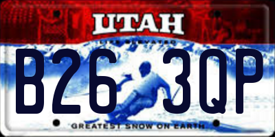 UT license plate B263QP