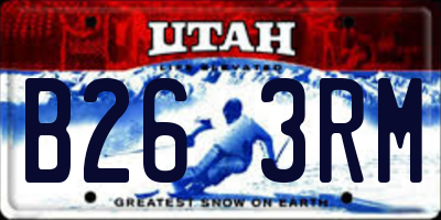 UT license plate B263RM