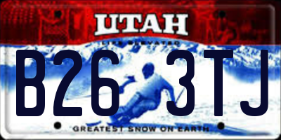 UT license plate B263TJ
