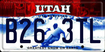 UT license plate B263TL