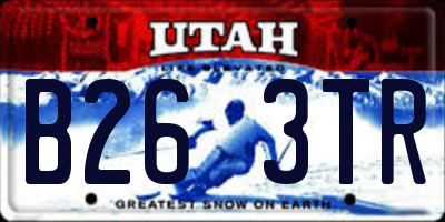 UT license plate B263TR