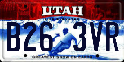 UT license plate B263VR