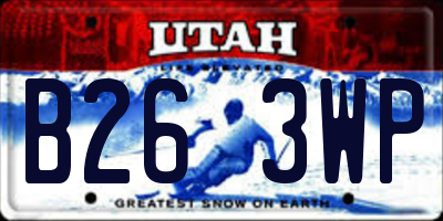 UT license plate B263WP